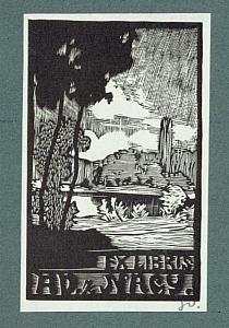 Josef Váchal - ex libris, 1911, zdroj: Zámek Týnec (9/28)