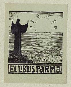 Josef Váchal - ex libris, 1914, zdroj: Zámek Týnec (4/9)