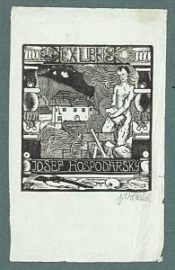 Josef Váchal - ex libris, 1918, zdroj: Zámek Týnec (5/6)