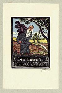 Josef Váchal - ex libris, 1919, zdroj: Zámek Týnec (10/12)