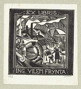 Josef Váchal - ex libris, 1923, zdroj: Zámek Týnec (1/13)