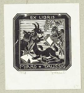 Josef Váchal - ex libris, 1923, zdroj: Zámek Týnec (10/13)