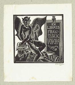 Josef Váchal - ex libris, 1925, zdroj: Zámek Týnec (12/15)