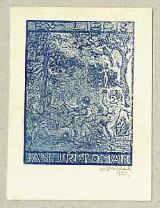Josef Váchal - ex libris, 1930, zdroj: Zámek Týnec (1/1)