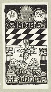 Josef Váchal - ex libris, 1909, zdroj: Zámek Týnec (2/3)