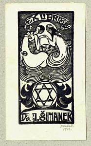 Josef Váchal - ex libris, 1911, zdroj: Zámek Týnec (22/28)