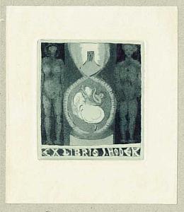 Josef Váchal - ex libris, 1912, zdroj: Zámek Týnec (9/20)