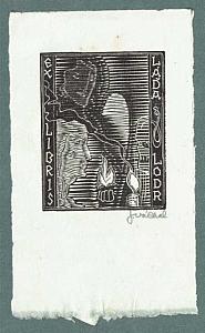 Josef Váchal - ex libris, 1919, zdroj: Zámek Týnec (1/12)