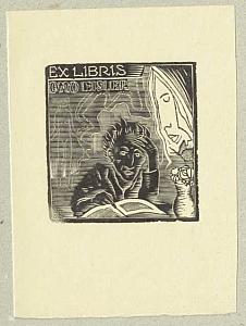 Josef Váchal - ex libris, 1921, zdroj: Zámek Týnec (3/21)