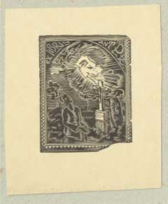 Josef Váchal - ex libris, 1921, zdroj: Zámek Týnec (16/21)