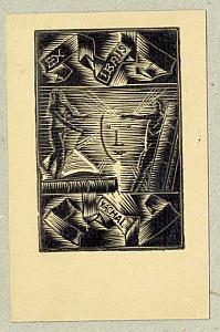 Josef Váchal - ex libris, 1921, zdroj: Zámek Týnec (19/21)