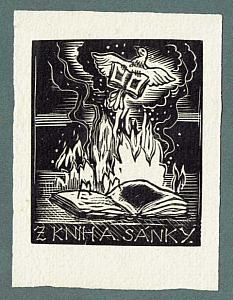 Josef Váchal - ex libris, 1922, zdroj: Zámek Týnec (7/17)
