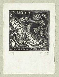 Josef Váchal - ex libris, 1923, zdroj: Zámek Týnec (6/13)