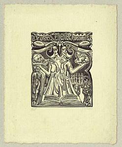 Josef Váchal - ex libris, 1925, zdroj: Zámek Týnec (8/15)