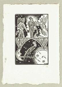Josef Váchal - ex libris, 1926, zdroj: Zámek Týnec (5/17)