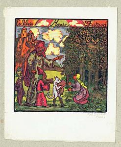Josef Váchal - ex libris, 1927, zdroj: Zámek Týnec (1/1)