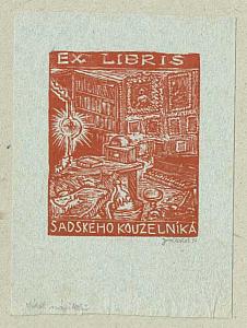 Josef Váchal - ex libris, 1936, zdroj: Zámek Týnec (17/24)