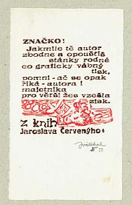Josef Váchal - ex libris, 1950, zdroj: Zámek Týnec (2/16)