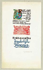 Josef Váchal - ex libris, 1950, zdroj: Zámek Týnec (9/16)